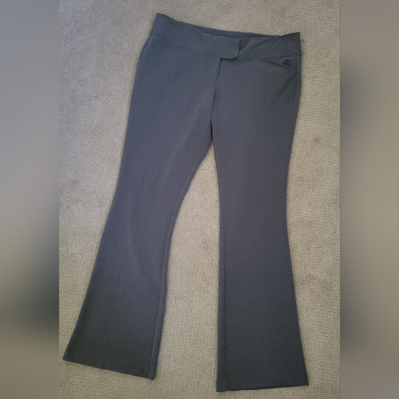 Vanity Charcoal Grey Bootleg Dress Pant - Picture 1 of 14